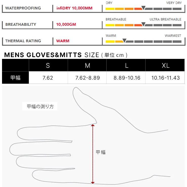 22-23 686 シックスエイトシックス Primer Mitt スノーボード グローブ スノボーグローブ スキーグローブ｜moresnow｜06