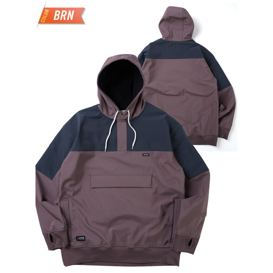 【値下げ中！】ANTHEM スノーボードウェア パーカー ○ 23-24 ANTHEM SHOULDER PATCH HOODIE OFF WHITE AN2305 アンセム