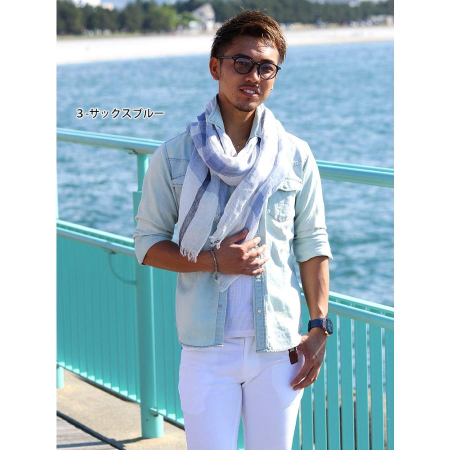 ストール 大判 メンズ 春 夏 薄手 スカーフ 麻 リネン 亜麻 綿 コットン 天然繊維 チェック 柄 爽やか Uv 紫外線 冷房 対策 首元 軽い 軽量 ホワイトデー st2450 メンズストール専門店morestyle 通販 Yahoo ショッピング