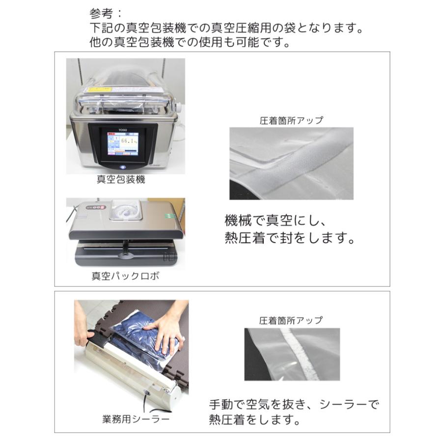 ナイロンポリ 真空 袋【送料無料】 高強度 圧縮 透明 厚み 80 μm