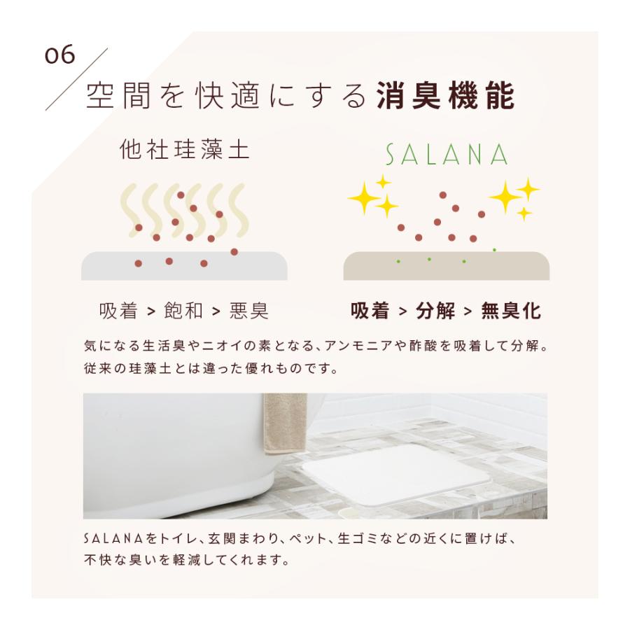 ＼1/3までクーポンで20％off／SALANA 珪藻土マット キッチン 日本製 速乾 水切りマット 白 洗える ノンアスベスト 台所 グラス 食器置き 水飲み 29cm×44cm |  | 07