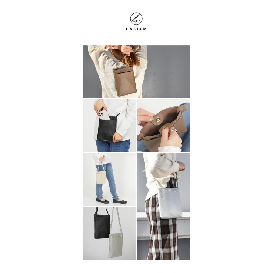 スマホポーチ レディース 本革 スマホショルダー おしゃれ 軽いバッグ サコッシュ 肩掛け 30代 40代 50代 ラシエム | LASIEM | 20