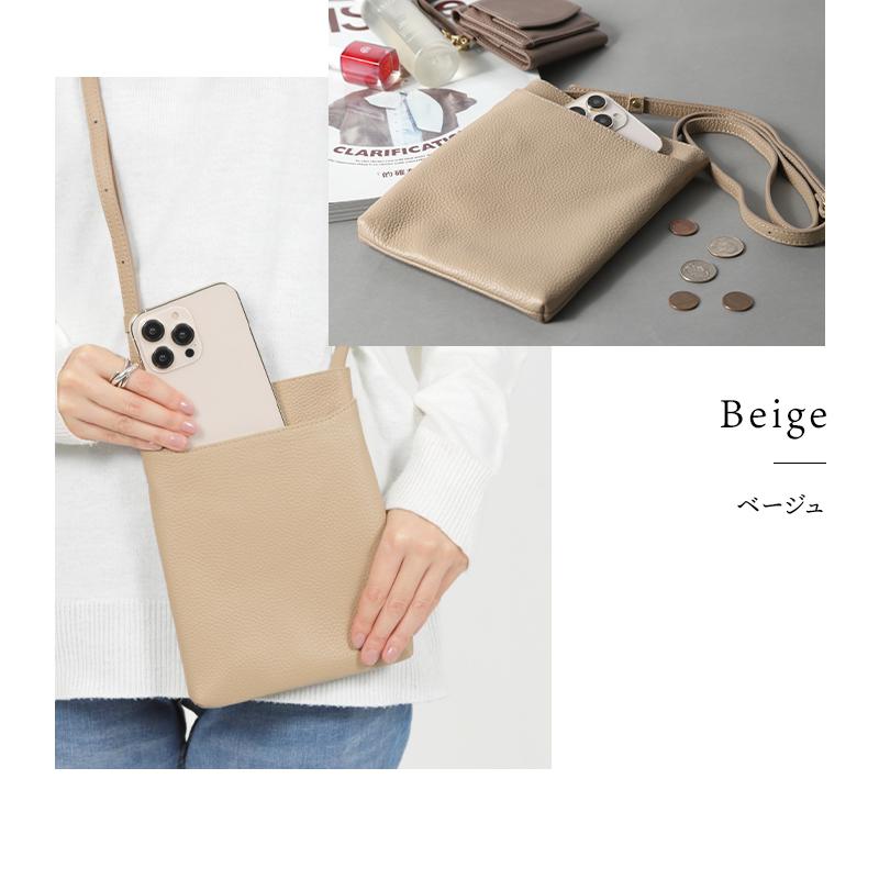 スマホポーチ レディース 本革 スマホショルダー おしゃれ 軽いバッグ サコッシュ 肩掛け 30代 40代 50代 ラシエム | LASIEM | 10