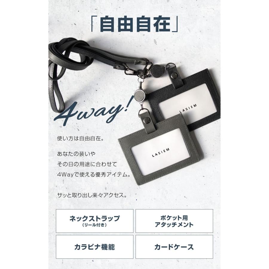 ＼1/3までクーポンで20％off／idカードホルダー メンズ 本革 レザー 革 首掛け カードケース 新生活 ブランド ラシエム | LASIEM | 06