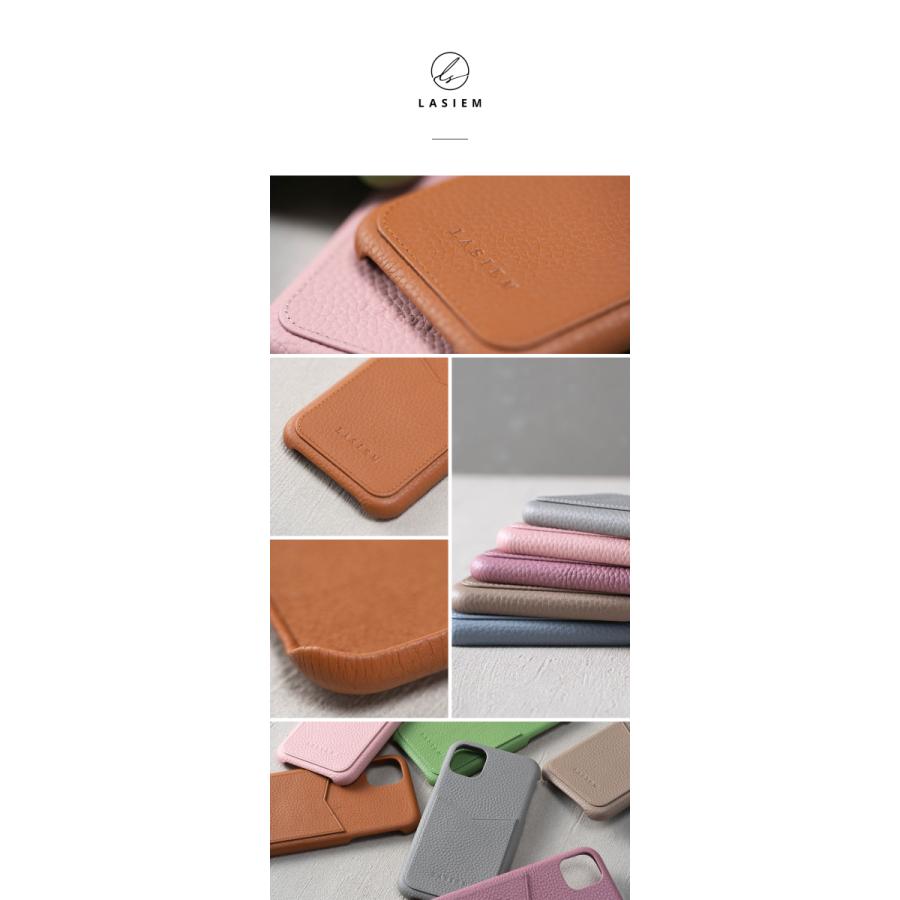 iPhoneケース 背面収納 カード収納 ポケット 本革 レザー カバー 大人かわいい くすみカラー レディース アイフォンケース シンプル おしゃれ ラシエム | LASIEM | 27