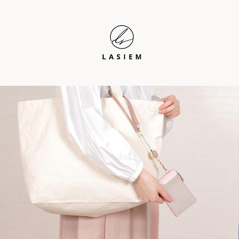 ＼1/3までクーポンで20％off／リールストラップ リール付き おしゃれ 丈夫 キーホルダー ストラップ リール 伸びる 定期 本革 パスケース ラシエム | LASIEM | 25