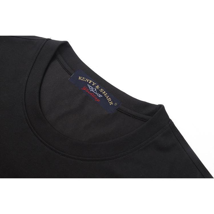 tシャツ メンズ カットソー ロゴ 半袖 プリント なめらか 100％コットン ストリート ブラック 白T 綿｜mori-store8831｜08