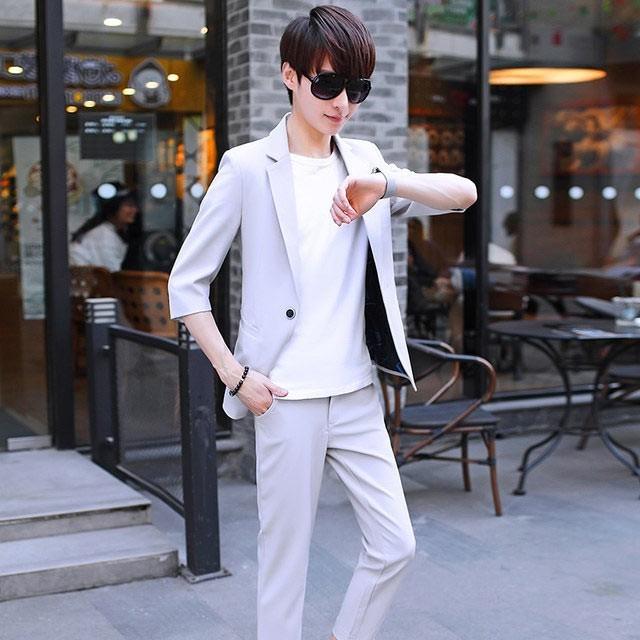 ジャケット パンツ ｔシャツ 3点セット カジュアル ベスト メンズ スタイリッシュスーツ スラックス 1つボタン ビジネス パーティー フォーマル 大きいサイズ お買得