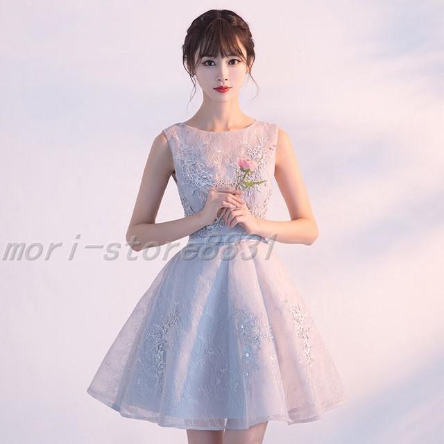 ミニドレス フォーマル パーティー 二次会 結婚式 お呼ばれ ドレス ミニ丈 ショート丈 ノースリーブ 20代 30代 Aライン パーティードレス
