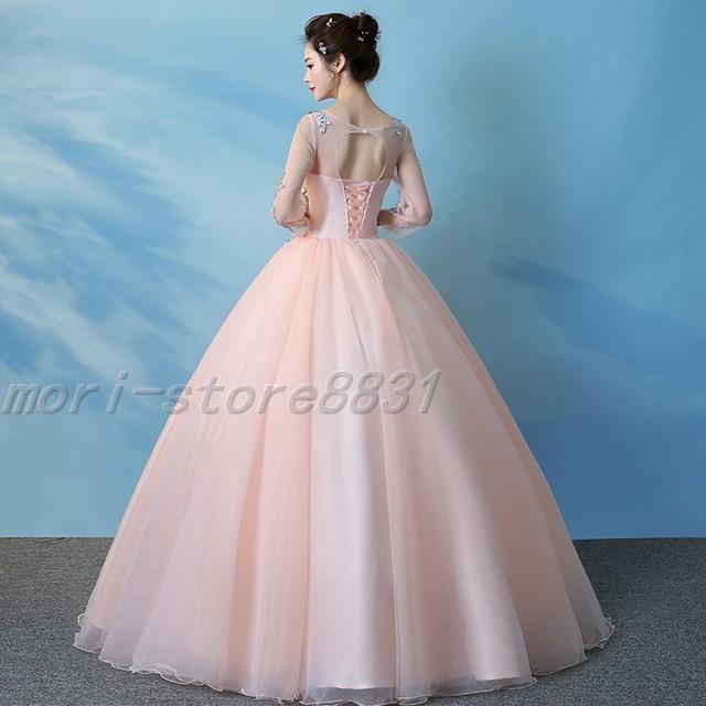 新しいブランド ウェディング ウェディングドレス 二次会 花嫁 結婚式 ピンク プリンセスドレス 花嫁ドレス 二次会ドレス 披露宴 ロングドレス Aライン 色 ピンク Www Oroagri Eu