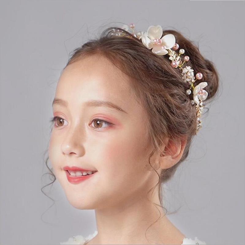 ヘアアクセサリー ヘアバンド 子供 ワンピース 花 リボン 発表会 結婚式 ドレス パール付き ラインストーン ティアラ ロイヤル 女の子 フォーマル用 写真撮影｜mori-store8831｜04