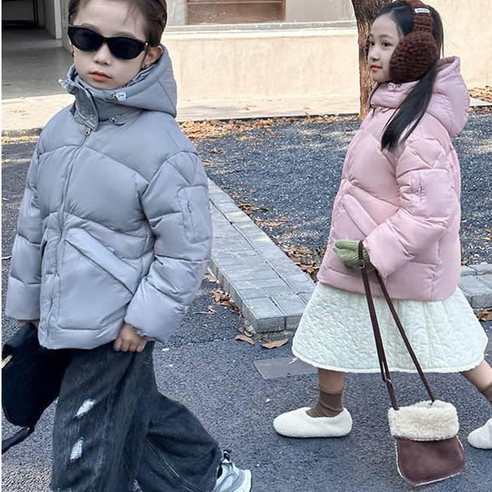 ダウンコート ロング丈 キッズ 韓国子供服 男の子 女の子 冬服 子供コート ダウンジャケット キッズコート ロングコート フード付き｜mori-store8831｜02