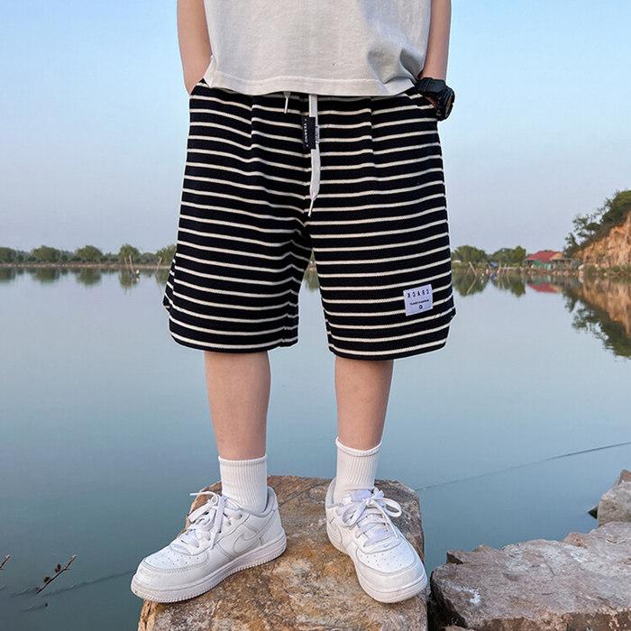 百貨店 ハーフパンツ キッズ 子供服 男の子 ショートパンツ 短パン 夏服 ボーダー ストレッチパンツ ウェストゴム ジーンズ 半ズボン 可愛い 通園 通学 120 160 170 キッズ ハーフパンツ 半ズボン ボーダー