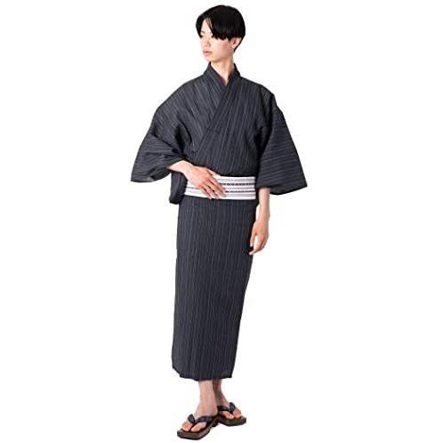 驚きの値段 男着物の加藤商店 浴衣 メンズ セット 5点セット 着付けガイドブック付き 男着物専門店品質 メンズ浴衣 綿麻浴衣 角帯 ブラック Ll 国際ブランド Arteri Pn Cilacap Go Id