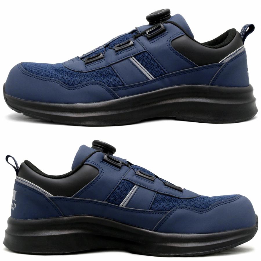 安全靴 ダイヤル式 スニーカー ローカット 通気 軽量 樹脂先芯 メンズ