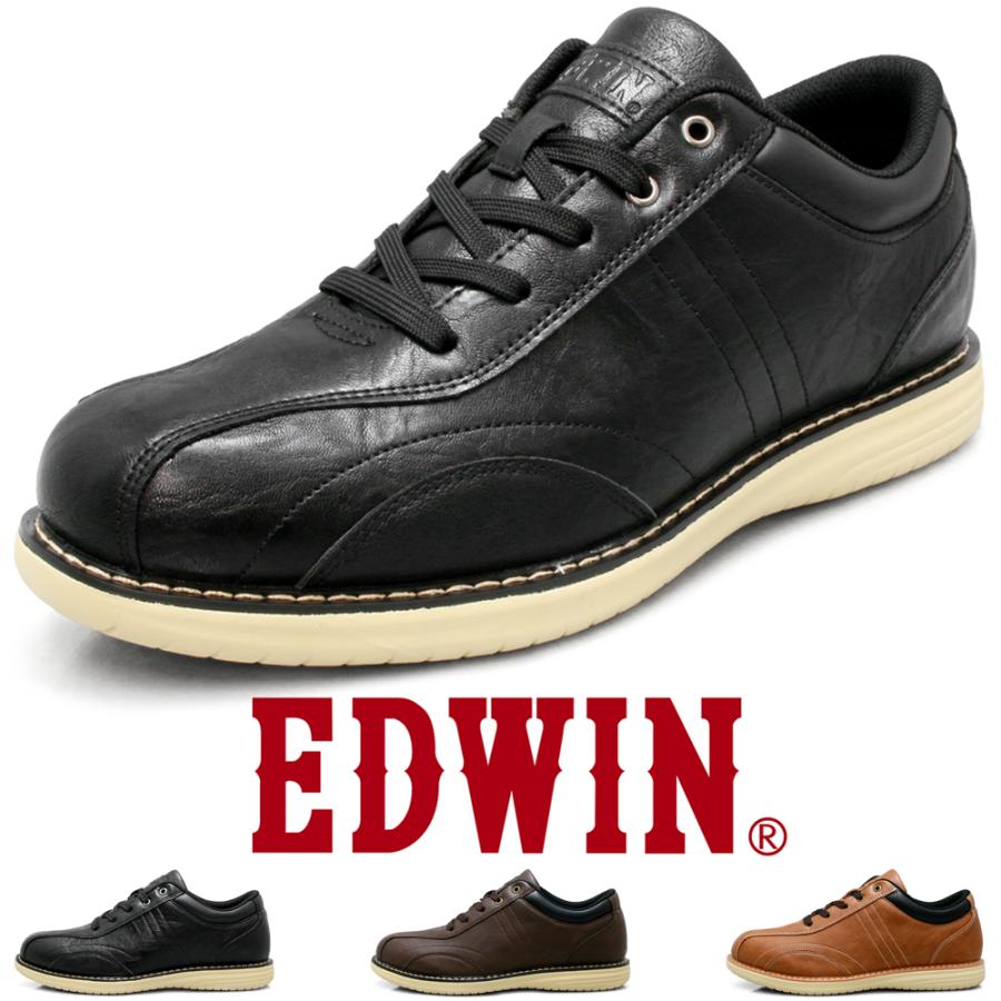 EDWIN（エドウィン） 革靴 メンズ カジュアルシューズ 防水 ビジネス