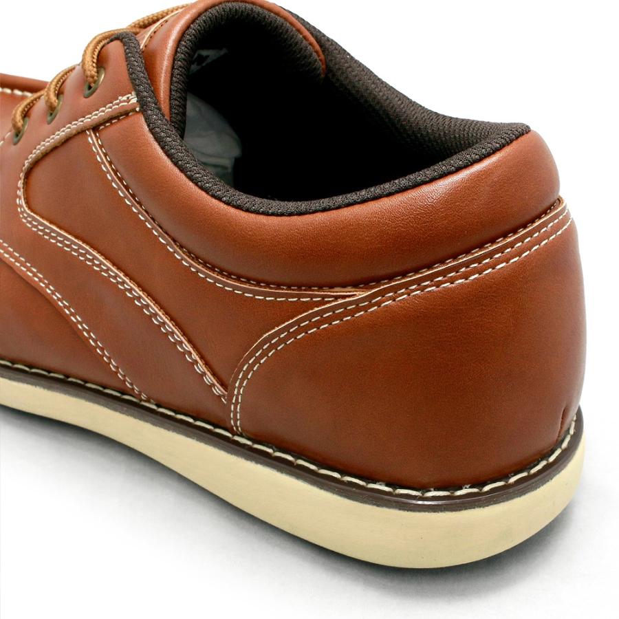 EDWIN 靴 メンズ カジュアルシューズ 革靴 スニーカー 防水 PUレザー