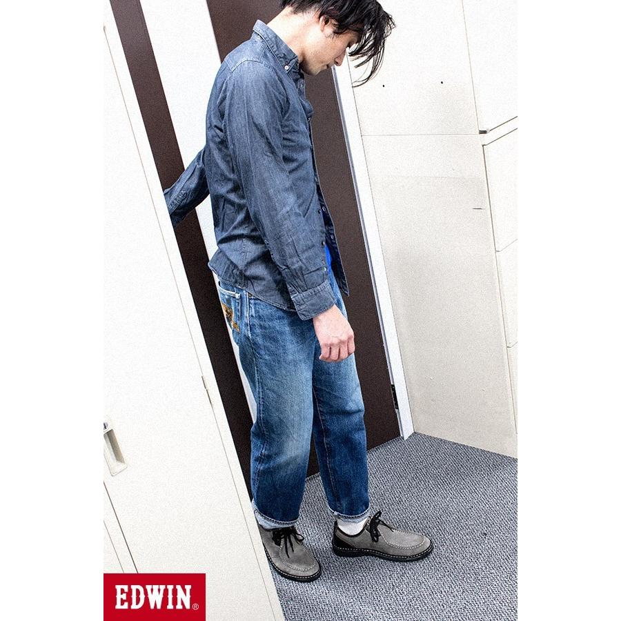 革靴 ビジネス スニーカー モカシンシューズ カジュアル レザー メンズ エドウィン EDWIN 本革 紳士 チロリアン EDM705