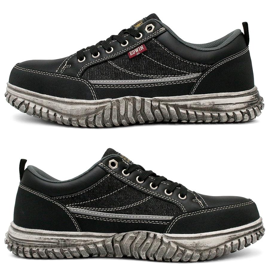 EDWIN（エドウィン） 安全靴 鉄先芯 おしゃれ スニーカー デニム生地