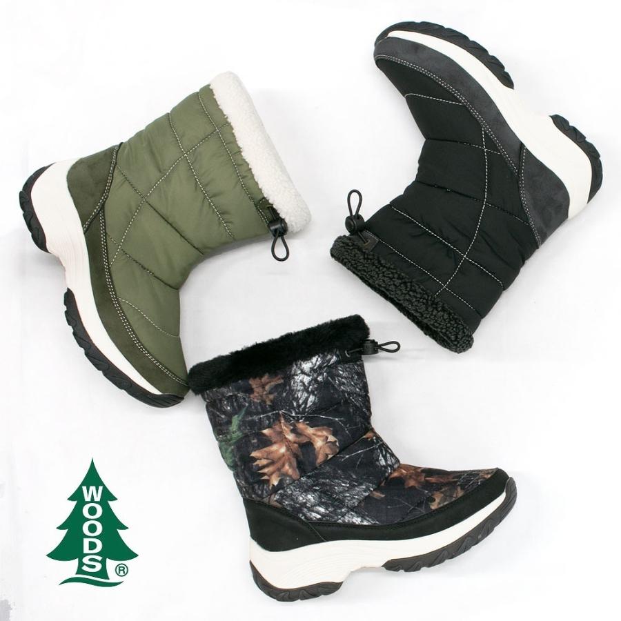 Woods（ウッズ） スノーブーツ レディース 防寒ブーツ 防水 ボア