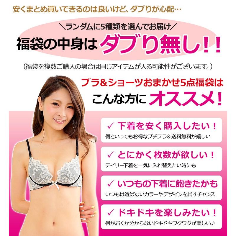 下着女性 上下セット ブラジャーショーツセット 福袋 5点 5セット おまかせ まとめ買い お得 安い 激安 かわいい セクシー オシャレ Huku001 もりっちゅストア 通販 Yahoo ショッピング