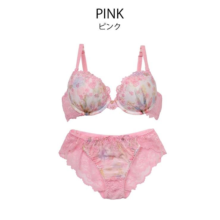 下着女性 上下セット ブラ セット ブラセット ブラジャー ショーツセット花柄 ネイビー ピンク Bra Set 安い Nx040 もりっちゅストア 通販 Yahoo ショッピング