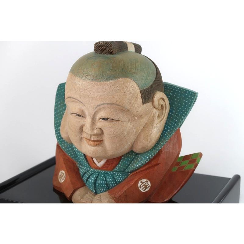 商売繁盛】木彫「福助」開運 置物 縁起物 風水 : 森彫刻所 商売繁盛】木彫「福助」開運 置物 縁起物 風水 : 森彫刻所