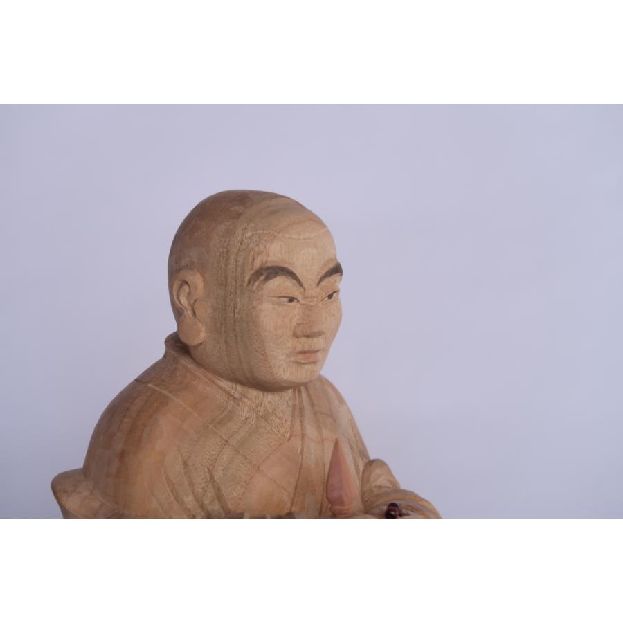 木彫「元三大師」22cmNo1 慈恵大師 良源 仏像 : 森彫刻所