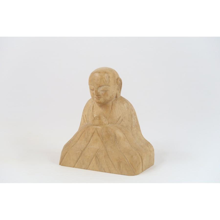 木彫り「お地蔵さん」お守り地蔵 仏像 置物 厄除け 開運 : 森彫刻所