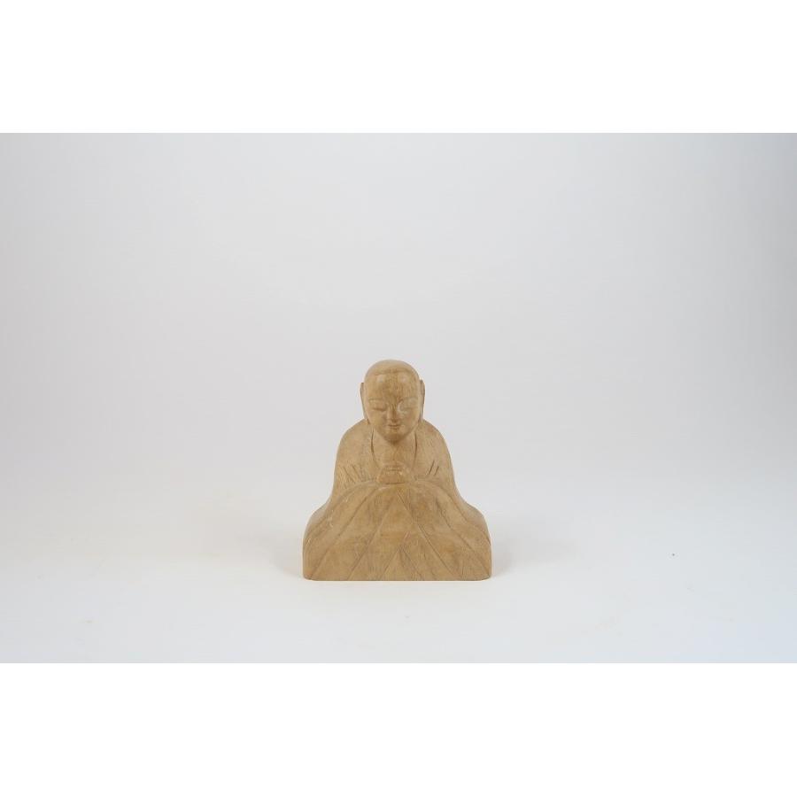 木彫り「お地蔵さん」お守り地蔵 仏像 置物 厄除け 開運 : 森彫刻所