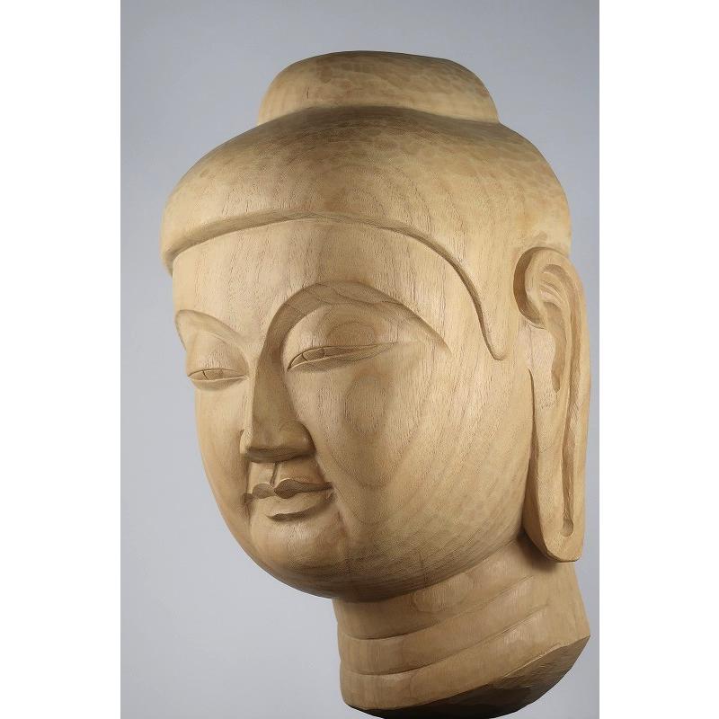 仏教美術】木彫「釈迦如来 仏頭」 仏像 置物 インテリア : 森 仏教美術】木彫「釈迦如来 仏頭」 仏像 置物 インテリア : 森