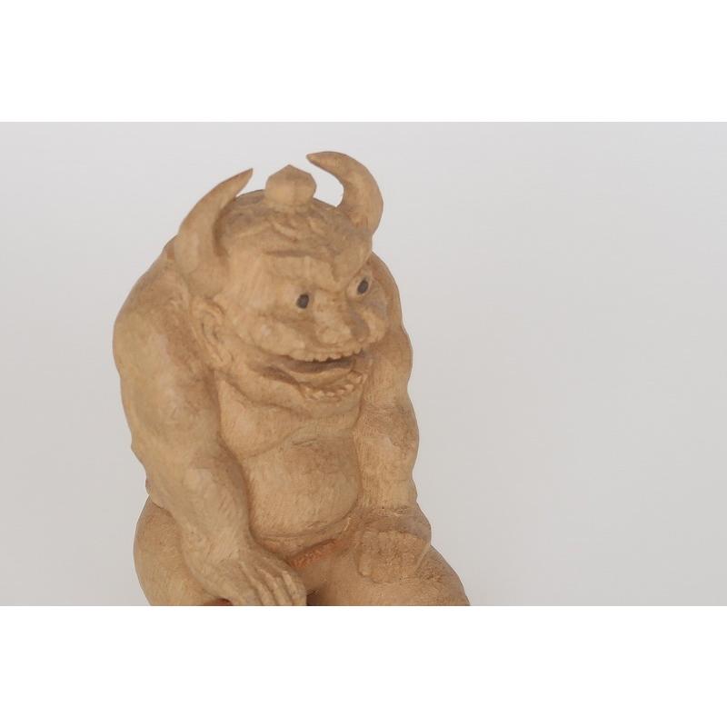 鬼大師」(9cm) 元三大師 角大師 開運 厄除け 魔除け 仏像 : 森彫刻所