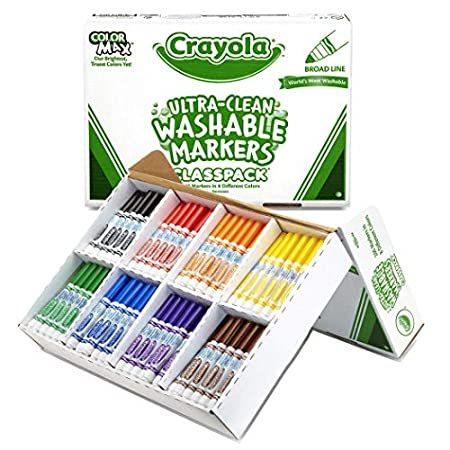 Washable Classpack Markers, Broad Point, Assorted, 200/Pack＿並行輸入品