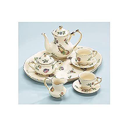 Miniature Porcelain Insect Teaset Beautiful Collectible(Pattern may Vary :B＿並行輸入品