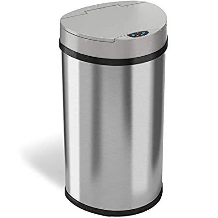 iTouchless iTouchless it13hx Trashcan HXステンレススチール13 Gal。ゴミ箱、グレー、ステンレススチール＿並行輸入品