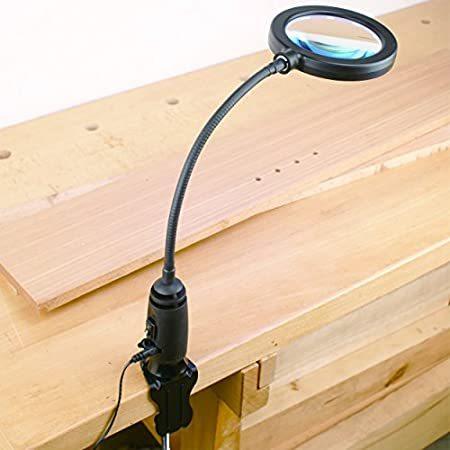 WoodRiver LEDショップライト 拡大鏡ヘッド付き＿並行輸入品