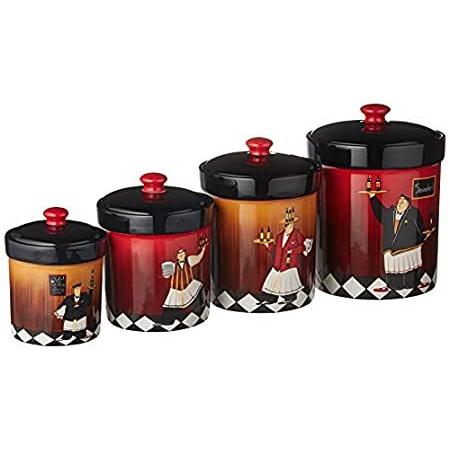 Certified International Bistro 4-Piece Canister Set by Certified Internatio＿並行輸入品