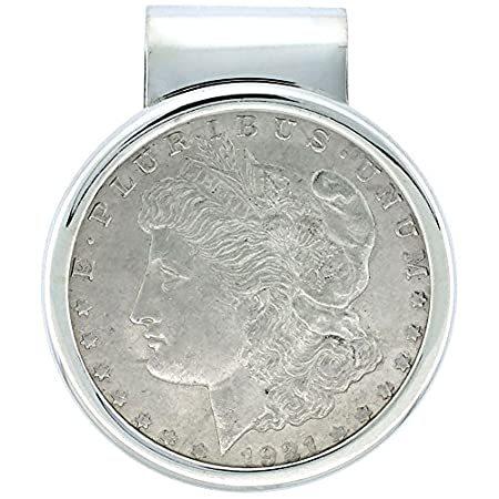 スターリングシルバー ドルマネークリップ モーガンドルコイン付き＿並行輸入品