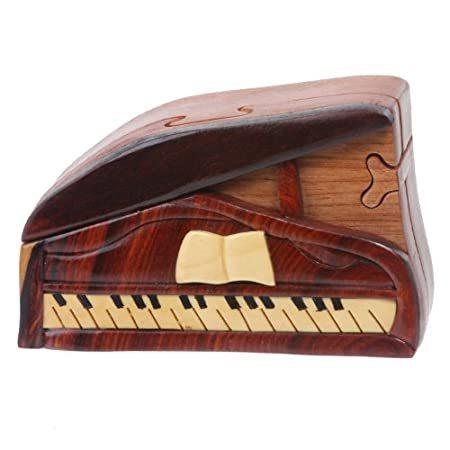 Handcrafted Wooden Musical Instrument Secretジュエリーパズルボックス – ピアノ one-size WH0＿並行輸入品