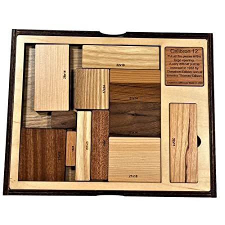 Calibron 12 Brain Teaser - Very Difficult Design From 1933-12 Hardwood Pcs＿並行輸入品
