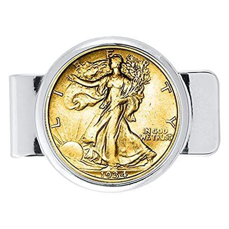 American Coin Treasures 10155 Silvertone Moneyclip with Silver Walking Libe＿並行輸入品