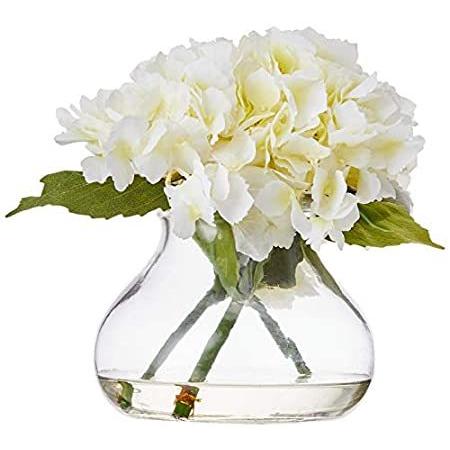 Nearly Natural 1356-CR Blooming Hydrangea with Vase, Cream by Nearly Natura＿並行輸入品