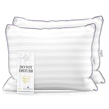 Queen Anne Pillow Company 枕 2個パック 弊社のベストセラー Heavenly Down 豪華 低刺激性 アレルギーの方向け＿並行輸入品