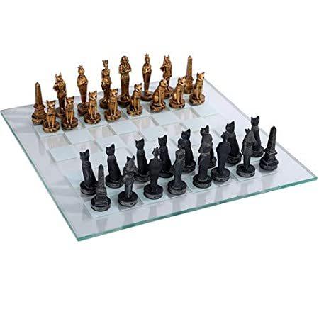 Ancient Egyptian God Kingdom Civil War Chess Set with Glass Board 17