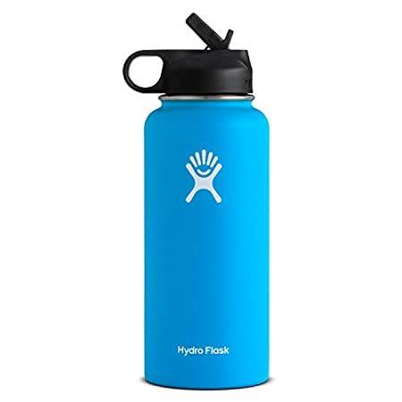 Hydr0 Flask ハイドロフラスコ Stainless Steel Water B0ttle Wide M0uth with Straw Lid＿並行輸入品