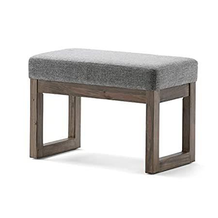 Simpli Home Milltown 26 inch Wide Contemporary Rectangle Footstool Ottoman ＿並行輸入品