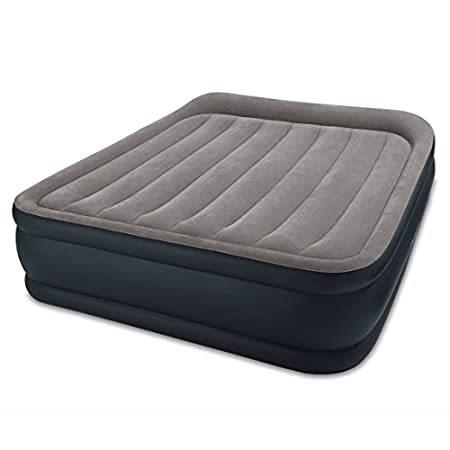 Intex Dura-Beam Standard Series Deluxe Pillow Rest Raised Airbed w/ Soft Fl＿並行輸入品