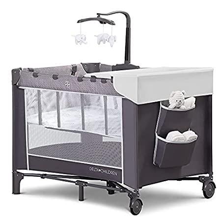 Delta　Children　LX　Play　Bassinet　Deluxe　With　Portable　an＿並行輸入品　Removable　Yard　Baby