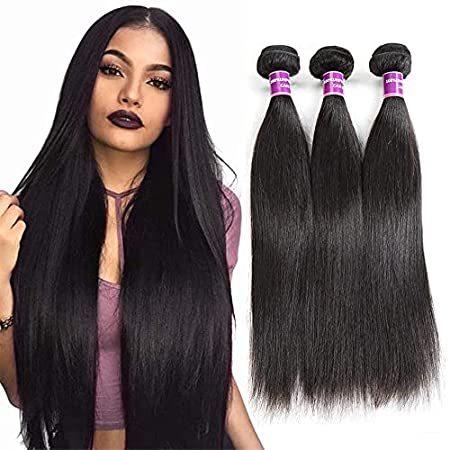 ZSF Hair Peruvian Virgin Hair Straight 4Bundles 100% Human Hair Extension 2＿並行輸入品