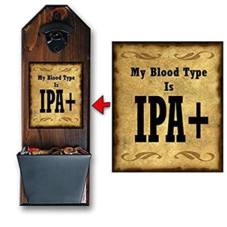 My Blood Type is IPA Positive Craft Beer Bottle Opener and Cap Catcher 15＿並行輸入品